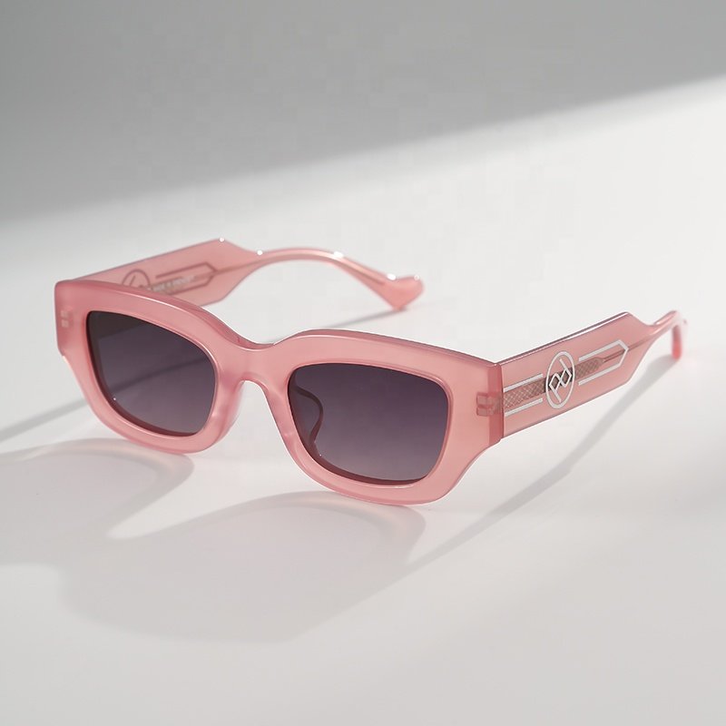 Premium high quality sun glasses vintage retro customized luxury eyewear acetate logo custom small square sunglasses