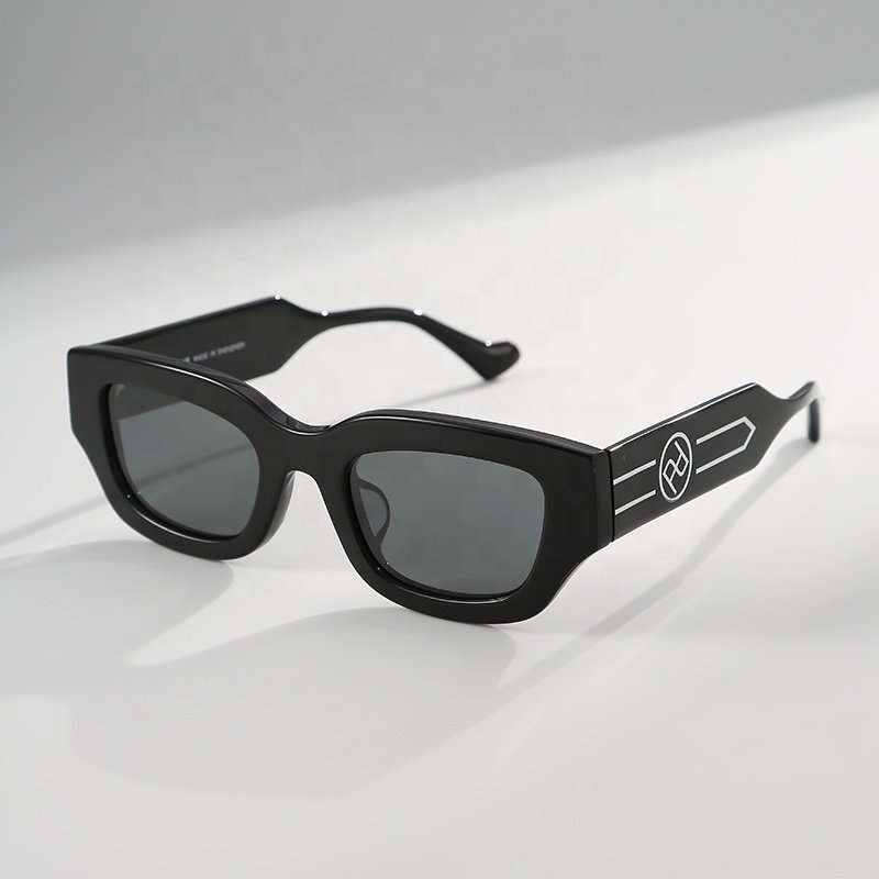 Premium high quality sun glasses vintage retro customized luxury eyewear acetate logo custom small square sunglasses
