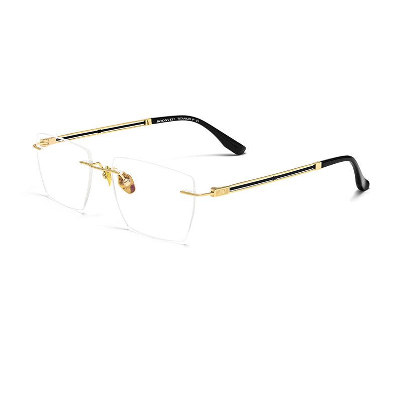 2025 High Quality Rimless Square Spectacles Optical Frame Unisex Eyeglasses Frames Titanium Glasses Frame