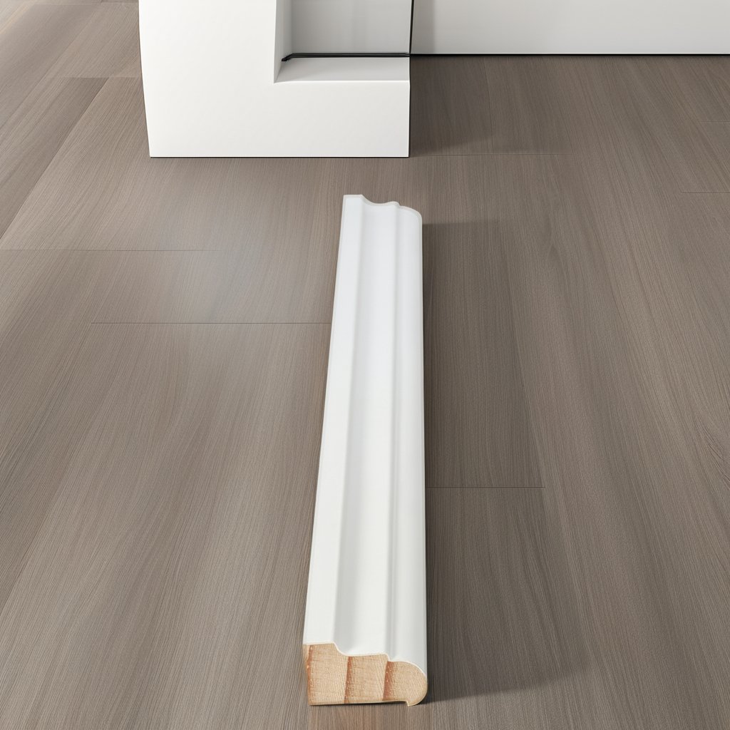 Modern Room Decoration Door and Window Trim Board Wood Frame Moulding WPC Pine Wall Trim Skirting Primed Surface
