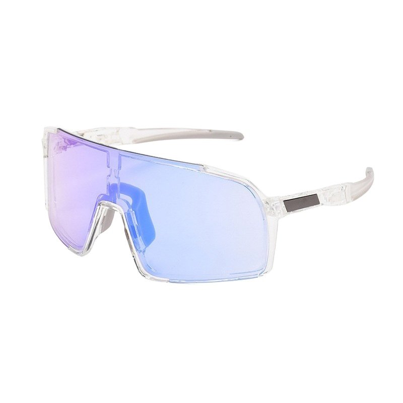 Customizable Blue White Polarized Sports Glasses Running Highways Mountains Cross-Border Explosion Adult OEM Riding Goggles
