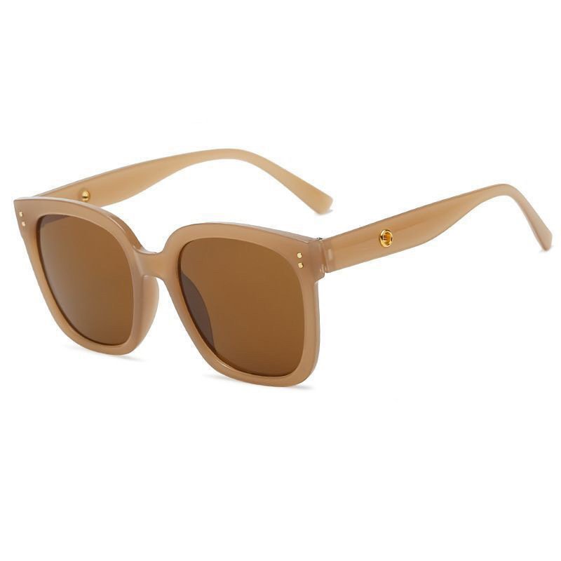 trending 2024 Trend New G*M Korean Retro Square Big PC Frame Rice Nail Sunglasses Trendy Acetate Material glasses