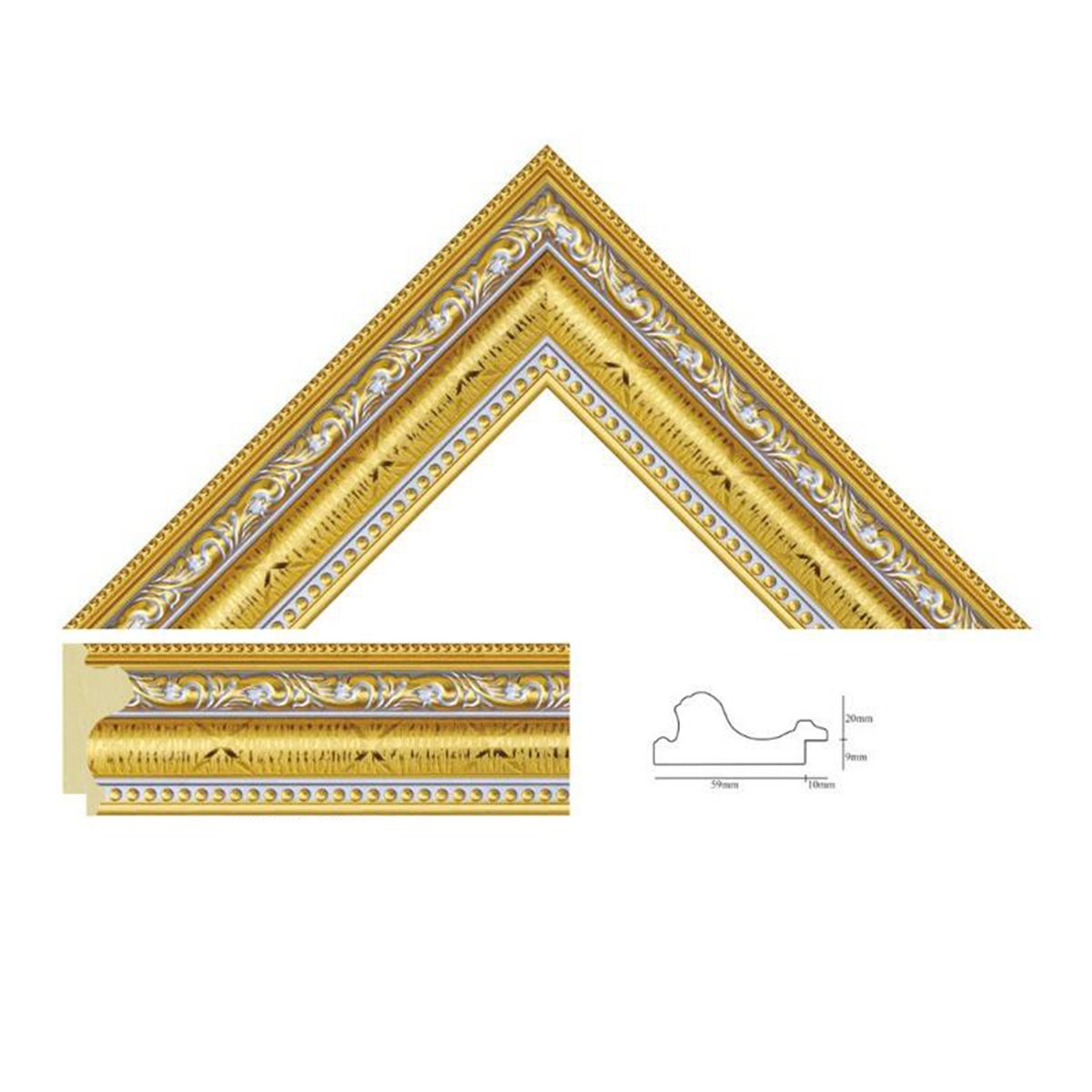 Exquisite flower PS photo frame molded plastic frame manufacturer