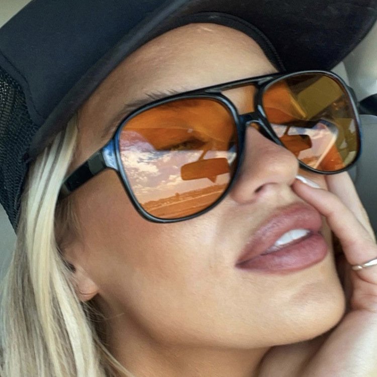 Trendy Candy Colored Square Double Beam Sunglasses Retro Personalized UV Resistant Glasses Classic Men Women Driving Sunglasses