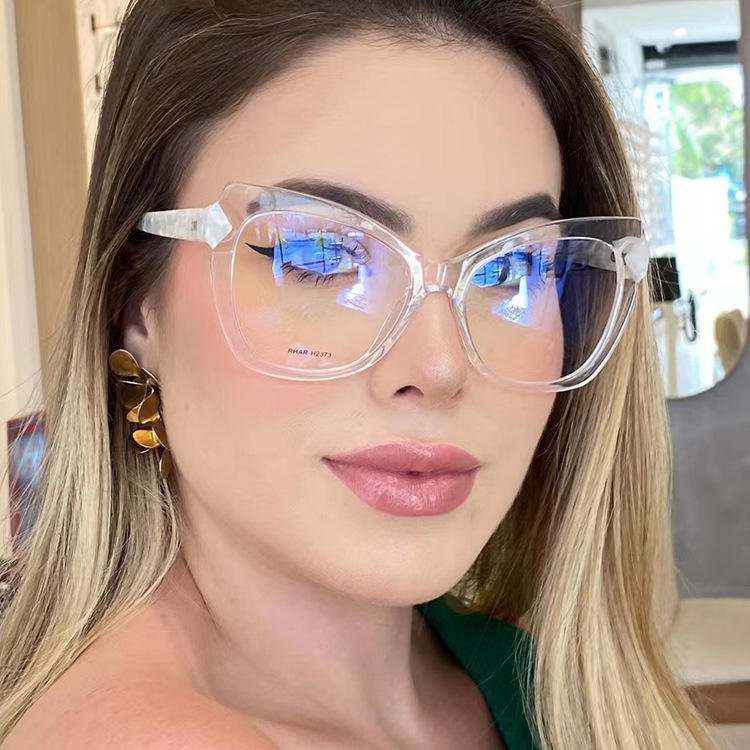2023 Fashion Cat Eye Glasses For Computer Anti Blue Light Eyewear Vantage Blue Light Blocking Tr90 Eyeglasses Frames