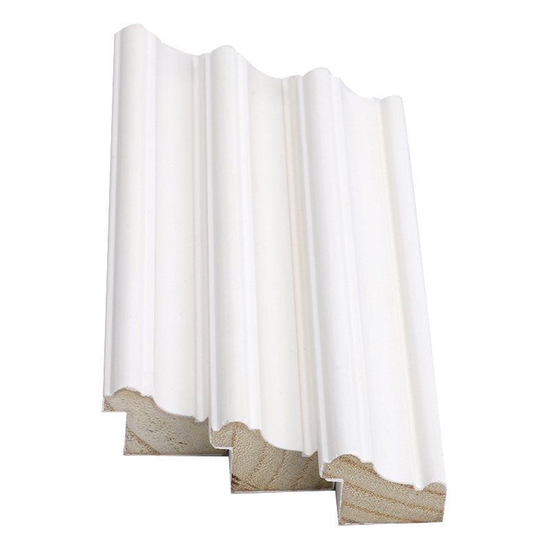 Factory Directly Sales Paulownia Wood White Decorative Wall Frame Moulding