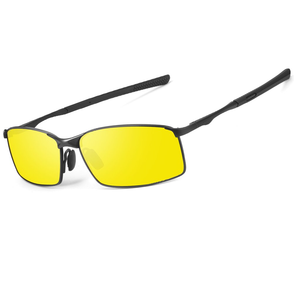 Classic Custom Logo Metal Night Vision Driving Glasses Security Men's Polarized Night Vision Glasses For Driving Gold Frame