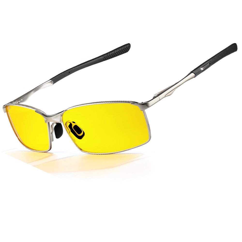 Classic Custom Logo Metal Night Vision Driving Glasses Security Men's Polarized Night Vision Glasses For Driving Gold Frame
