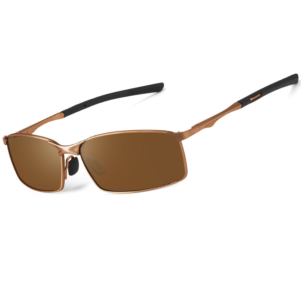 Classic Custom Logo Metal Night Vision Driving Glasses Security Men's Polarized Night Vision Glasses For Driving Gold Frame