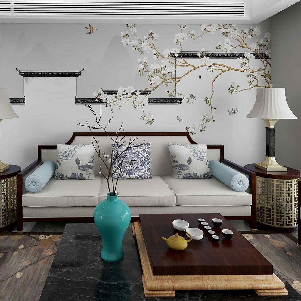 New Oriental Design Decor Mural Living Room Wall Painting with Frame
