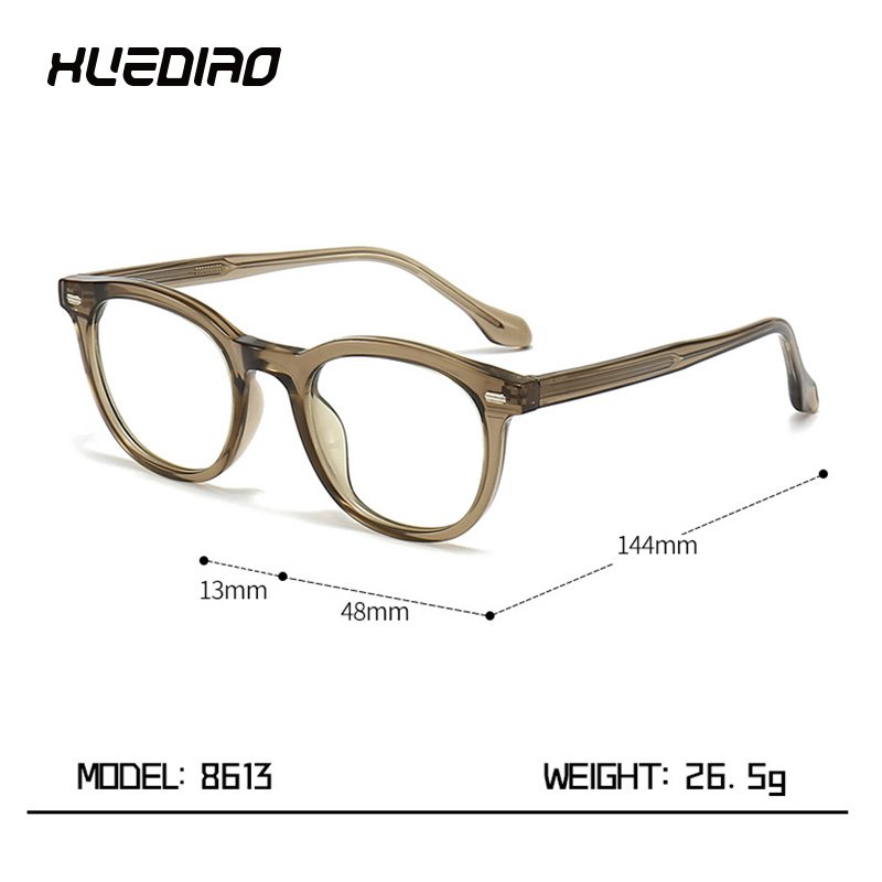 XUEDIAO New Style Anti Blue Light Eyeglasses Frame Women Men Fashion Plain Optical Frames CP Pin Temples Glasses