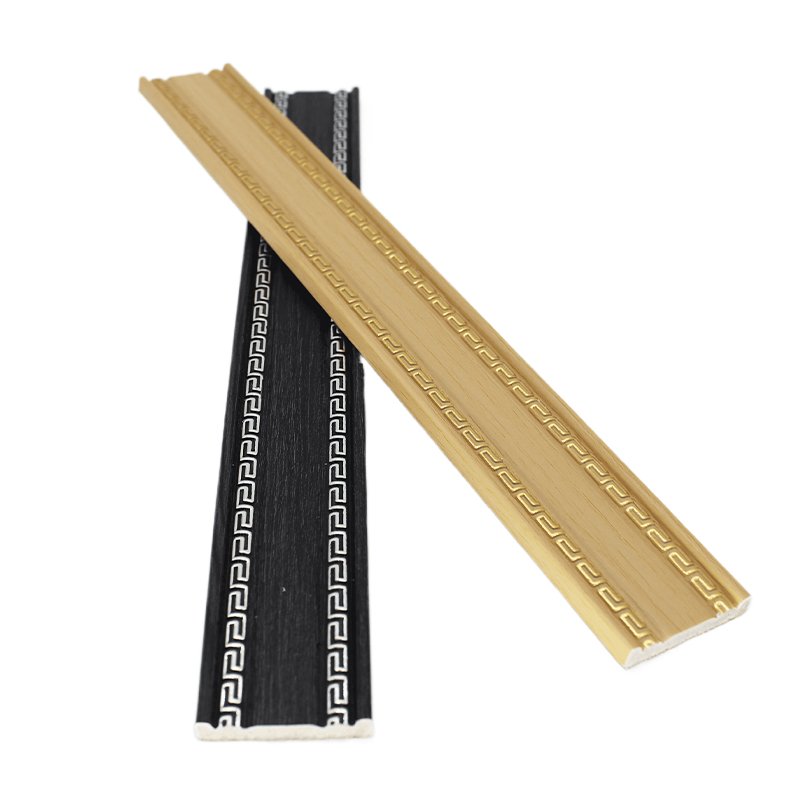 Low Price Modern Home Decoration Frame 4cm White and Gold PS Cornice Moulding