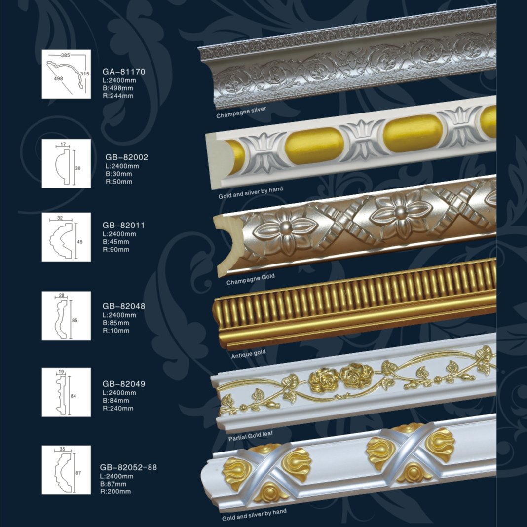 modern pu decorative moulding pu door frame moulding pu seal cutting mould