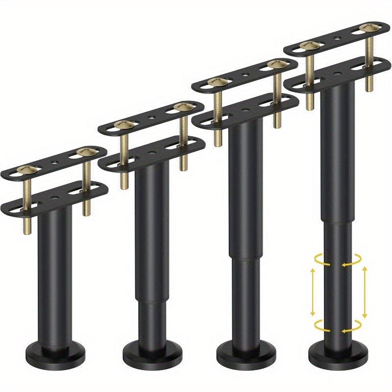 Adjustable Height Bed Support Legs 7.08-12.6 inch Bed Frame Center Support Legs for Bed Frame/Bed Center Slat/Furniture