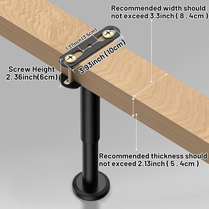 Adjustable Height Bed Support Legs 7.08-12.6 inch Bed Frame Center Support Legs for Bed Frame/Bed Center Slat/Furniture