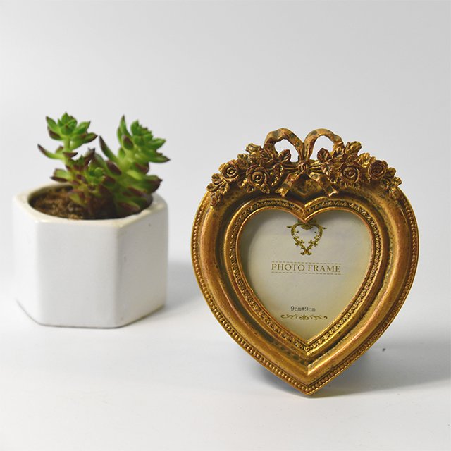 Wholesales Moulding Love Heart Vintage 3D Rose Wedding Photo Resin Frame
