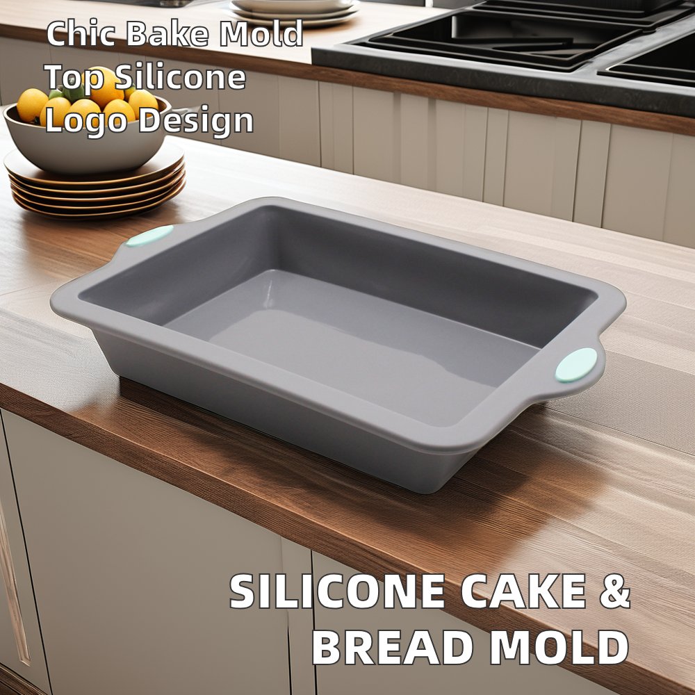 Bicolor Hard-Framed Small Baking Pan Square Kitchen Cooking Tool for Cake Cookie Pastry Bread Baking