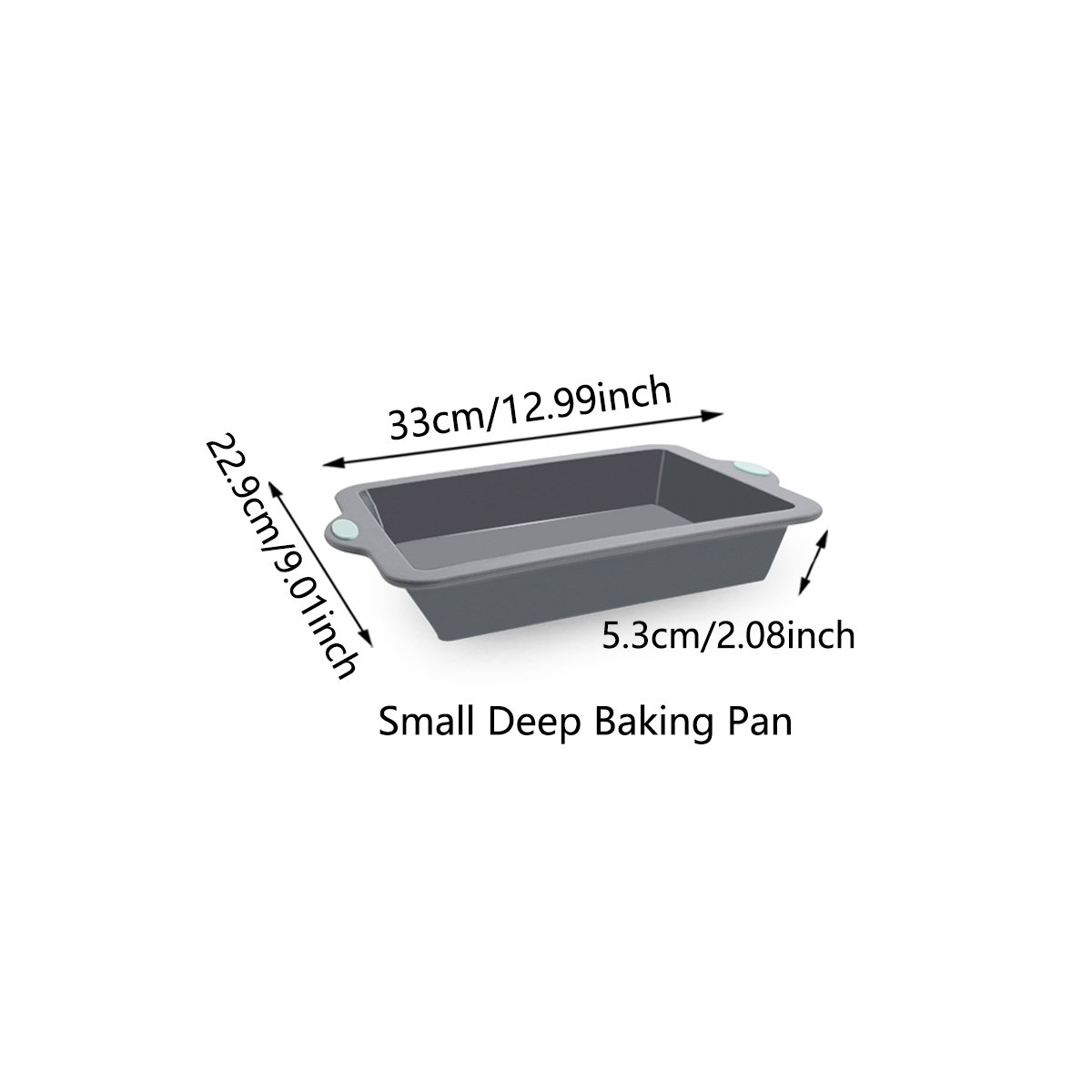 Bicolor Hard-Framed Small Baking Pan Square Kitchen Cooking Tool for Cake Cookie Pastry Bread Baking