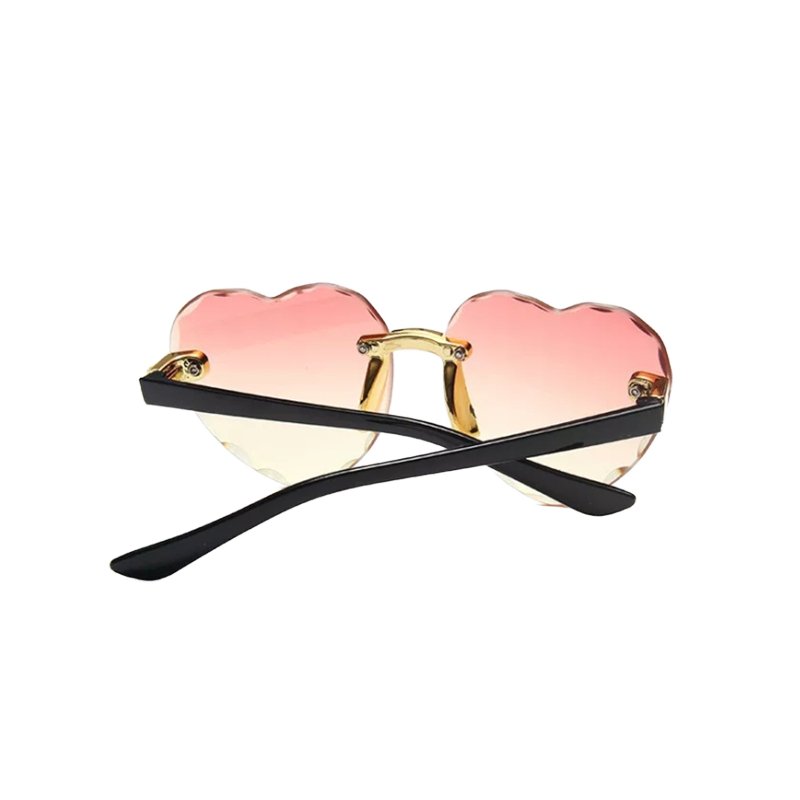 Cute Kids Eyeglasses Cartoon Baby love shape kids pink Lens colored glasses for boys and girls heart frame sunglasses