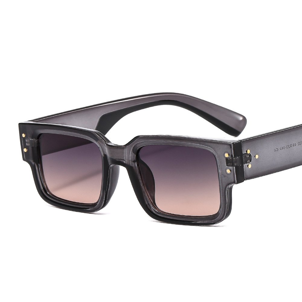 Lmamba 132 Luxury Brand Designer Sun Glasses High Quality Square Rectangle Black Sunglasses For Men Women Rivet 2024