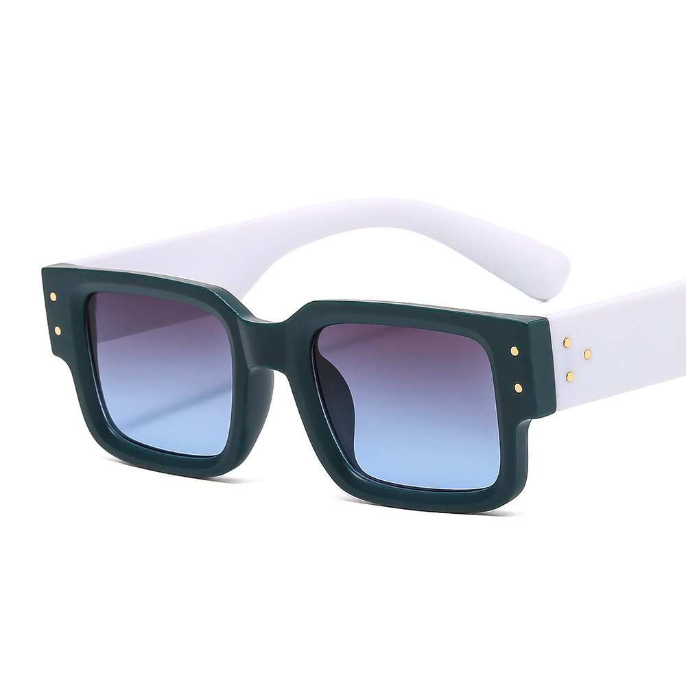 Lmamba 132 Luxury Brand Designer Sun Glasses High Quality Square Rectangle Black Sunglasses For Men Women Rivet 2024