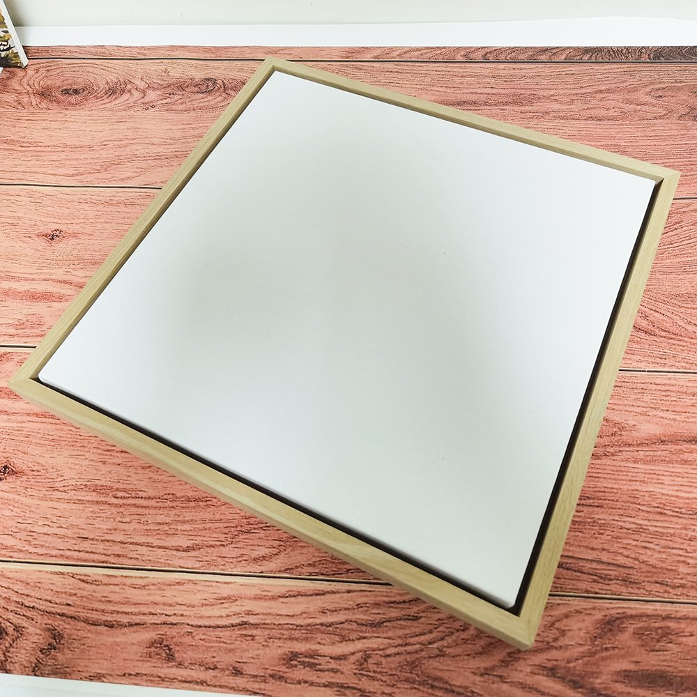 Cotton Polyester Linen High Quality Decorative Hanging Wall White Black Wood Floating Frame for Painting Blank Canvas