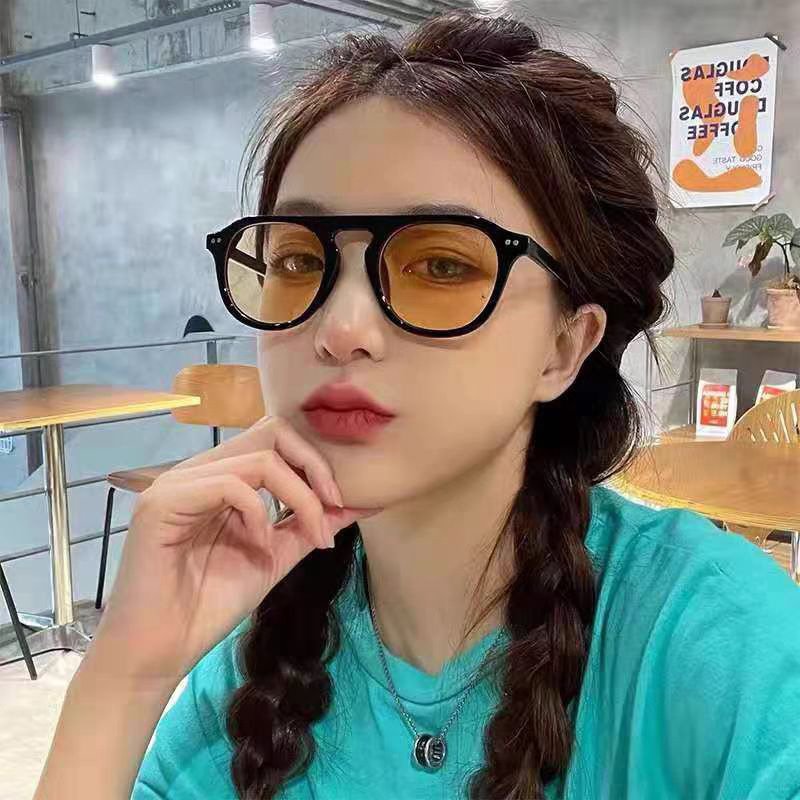 European American fashion plastic black square frame sun glasses uv protection women men China manufacture sunglasses 2024