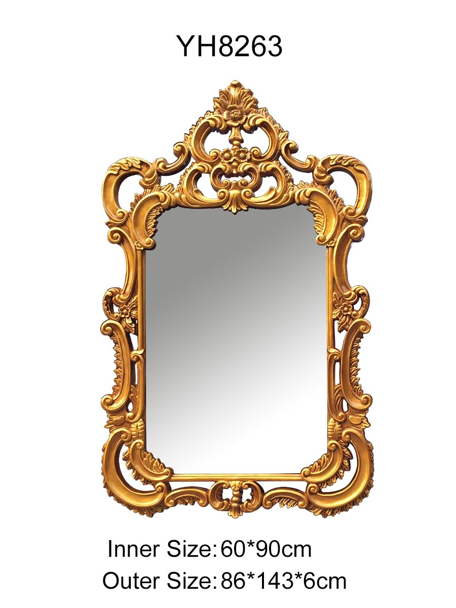 Baroque Style Picture Ornaments Antique Moulding PU Mirror Frame Decors