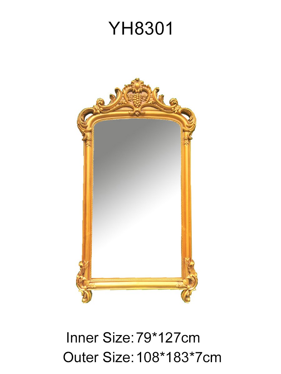 Baroque Style Picture Ornaments Antique Moulding PU Mirror Frame Decors