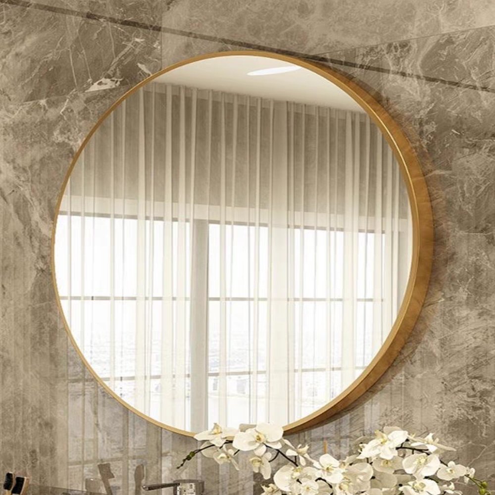 Eco-friendly modern metal mouldings DIY metal gold black silver round canvas painting photo picture mirror frame