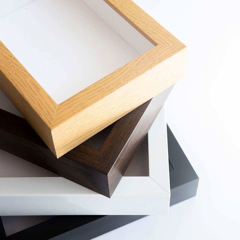 The new deep 3D shadow box with a depth of 6 cm, white black and white 4-color plastic photo frame