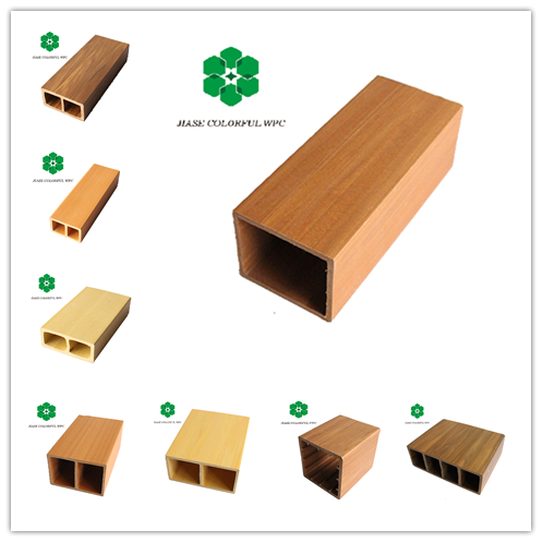 Plastic Wood Decking Wood Plastic Composite Decking Frame Material Square Timber Tube Wpc Ceiling Hollow Strip Outdoor Decking T