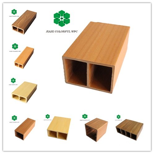 Plastic Wood Decking Wood Plastic Composite Decking Frame Material Square Timber Tube Wpc Ceiling Hollow Strip Outdoor Decking T