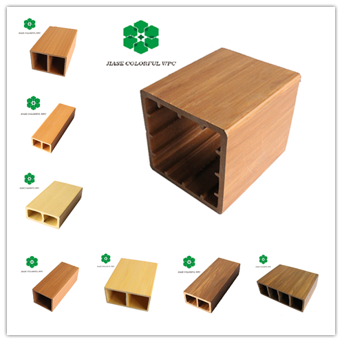 Plastic Wood Decking Wood Plastic Composite Decking Frame Material Square Timber Tube Wpc Ceiling Hollow Strip Outdoor Decking T