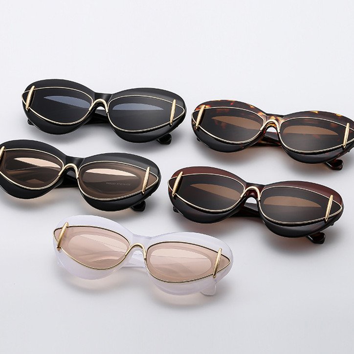 Fashion female butterfly plastic designer sun glasses famous brand trending custom logo shades sunglasses 2024