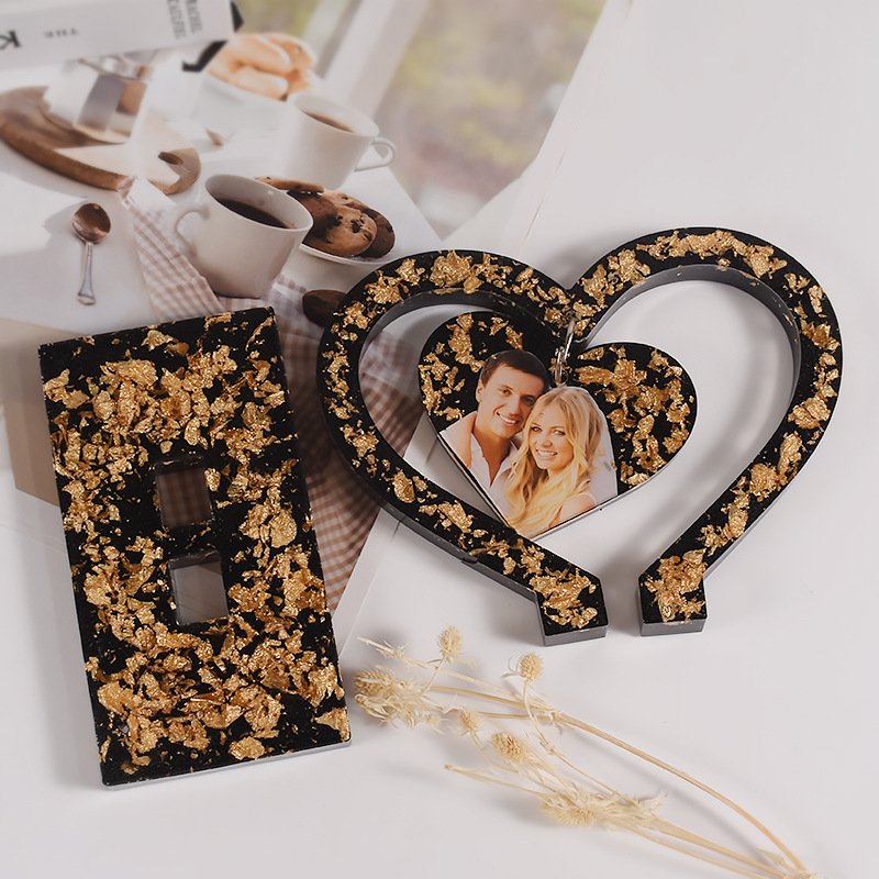 INTODIY Heart Shape Mirror Silicone Mold Jewelry Ornaments Love Photo Frame DIY Crystal Epoxy Resin Mold Making Accessories