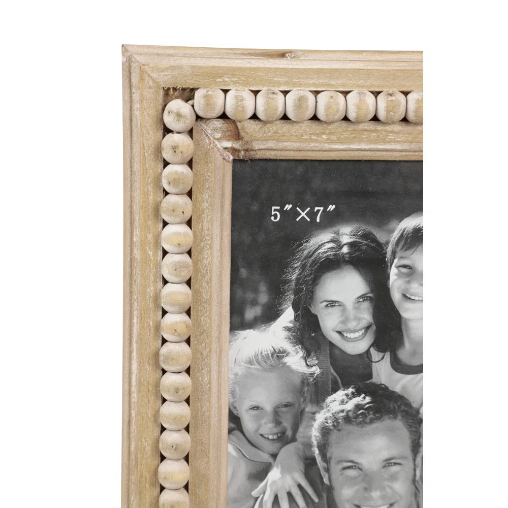 Home Decor Mango Wood Craft Table Piece Beaded Photo Frame for Office and Home Decoration Purposes at Best Prices