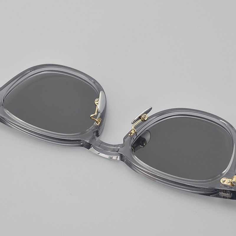Custom Logo Printing Uv400 Lens Brand Sunglass Designer Retro Dark Glasses Black Frame Acetic Acid Fiber Sunglass