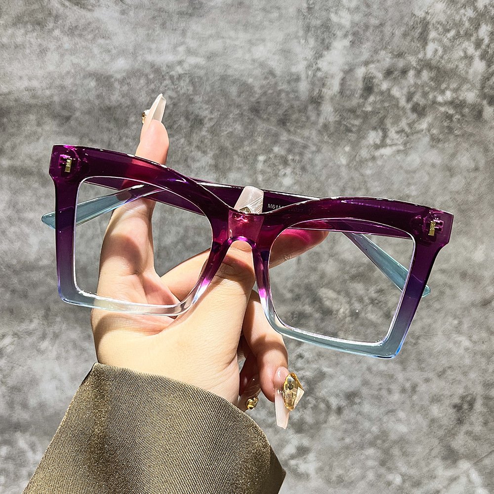 Oversized Square Optical Frames Transparent Anti Blue Light Eyewear Unisex Fashion Vintage Eyeglasses Frame