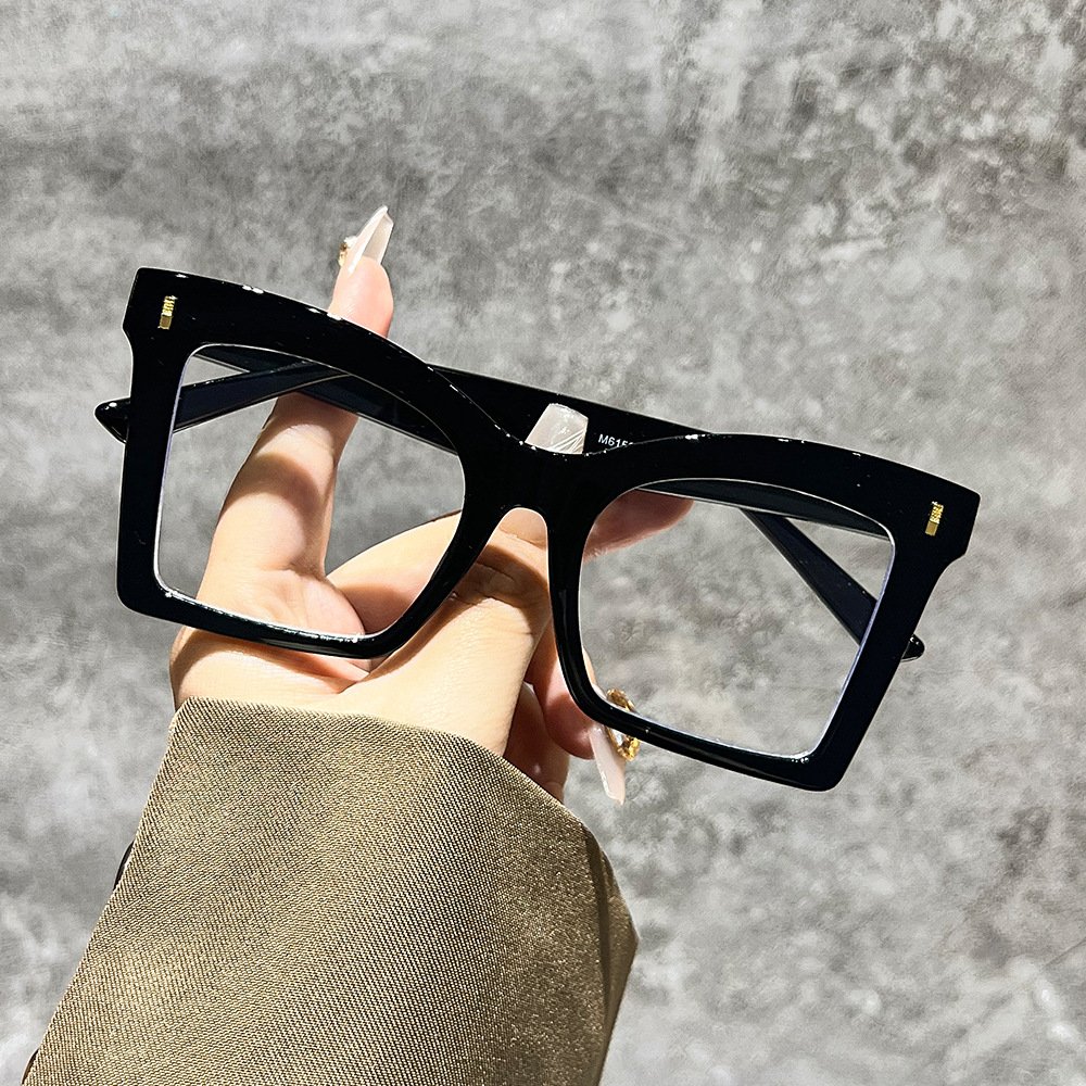 Oversized Square Optical Frames Transparent Anti Blue Light Eyewear Unisex Fashion Vintage Eyeglasses Frame