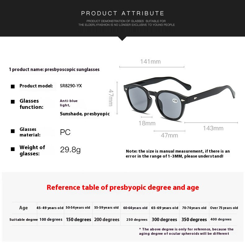 Wholesale Classic PC Frames Anti UV Presbyopia Sunglasses Optical Frame Tinted Eyewear Custom Fashion Women Men Reading Glasses
