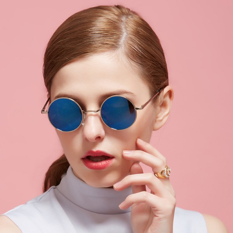 Latest Fashion Special Design Custom Vintage Sun Glasses Round Metal Frame TAC Lenses UV400 Polarized Round Unisex Sunglasses
