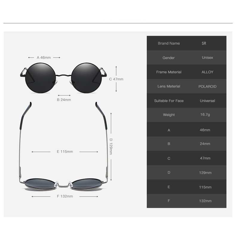 Latest Fashion Special Design Custom Vintage Sun Glasses Round Metal Frame TAC Lenses UV400 Polarized Round Unisex Sunglasses