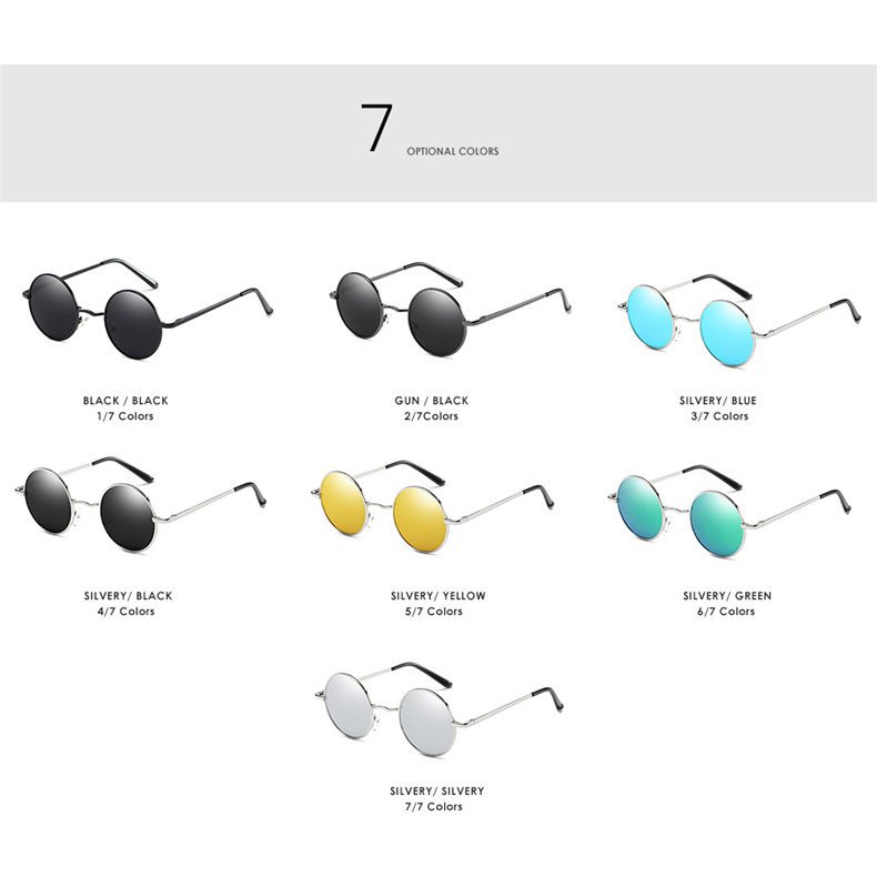 Latest Fashion Special Design Custom Vintage Sun Glasses Round Metal Frame TAC Lenses UV400 Polarized Round Unisex Sunglasses