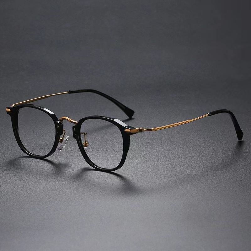 2023 Glasses Frame Oval Small Frame Pure Titanium Glasses Frame Men Retro Transparent Glasses Ultra Light