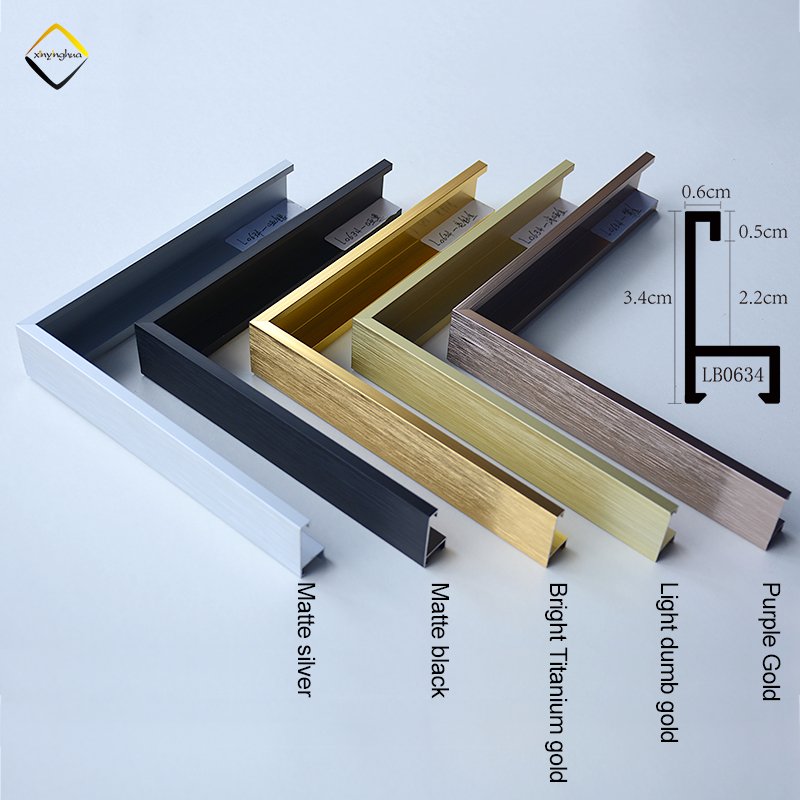 Custom Size Wholesale House Decor Aluminium Metal Photo Frame Bar Hanging Picture Frame Moulding Extrusion Aluminum Profiles
