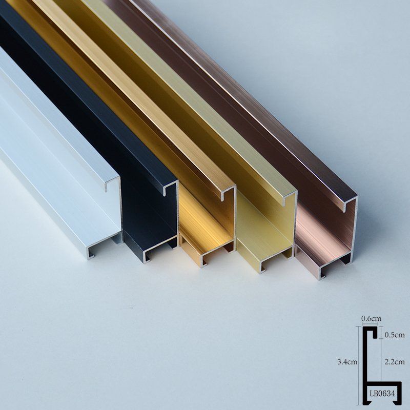 Custom Size Wholesale House Decor Aluminium Metal Photo Frame Bar Hanging Picture Frame Moulding Extrusion Aluminum Profiles