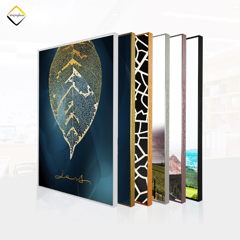 Custom Size Wholesale House Decor Aluminium Metal Photo Frame Bar Hanging Picture Frame Moulding Extrusion Aluminum Profiles