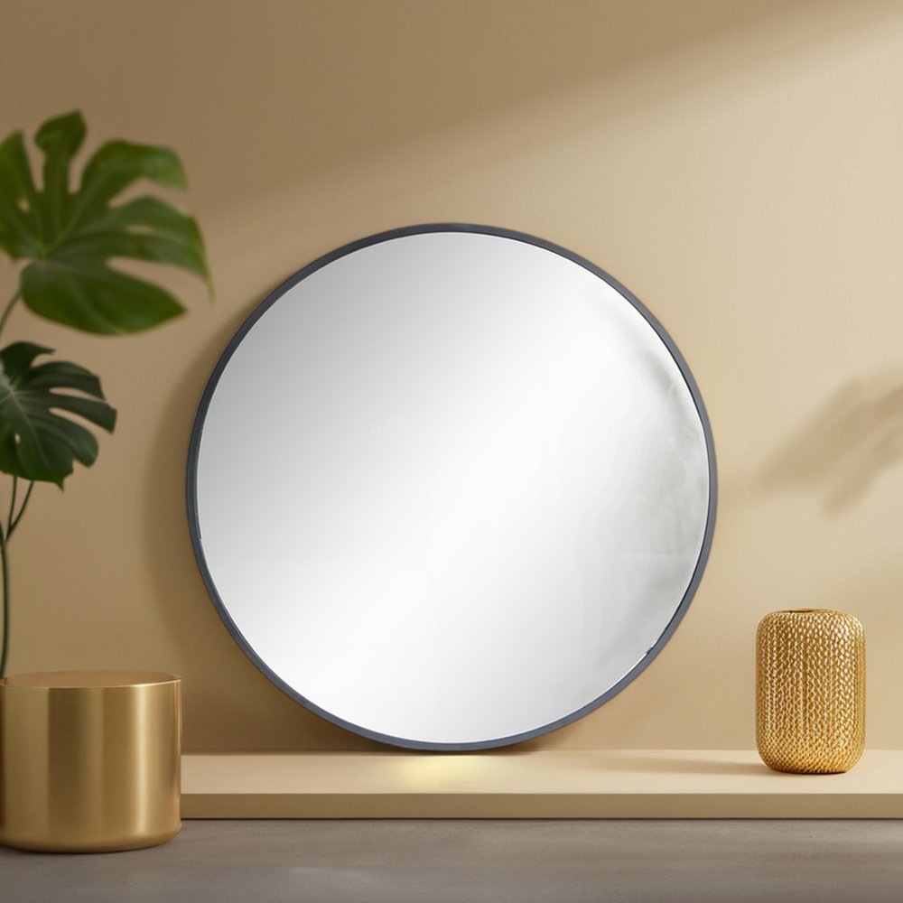 home wall decor Modern round Wall Mirror with Gold Frame Small Glass Mirror with Metal Frame for Gym Kitchen or Living Room