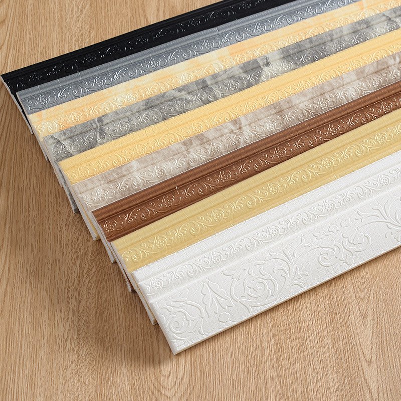 Skirting line self-adhesive waistline edge sealing strip door frame edge wrapping strip wall sticker corner line decorative